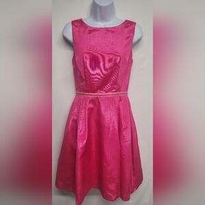 Lotus Grace 2 Pink Shommering Sleeveless Dress Lined Hidden Zipper Back EUC